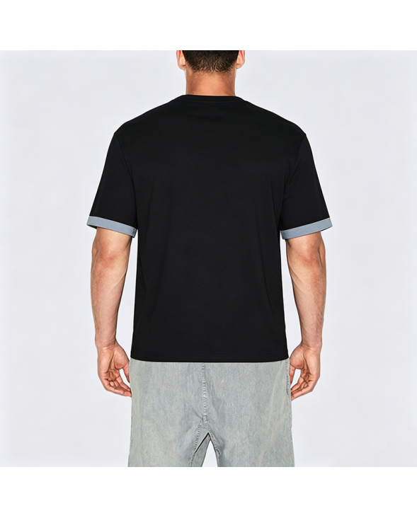 American Retro Color-Block Short-Sleeve T-Shirt