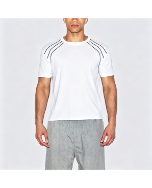 Padded Shoulder Short Sleeve T-Shirt