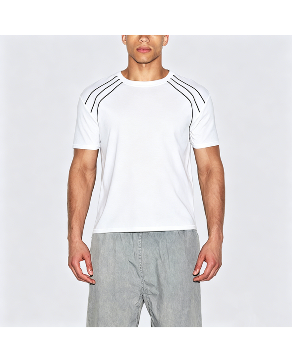 Padded Shoulder Short Sleeve T-Shirt