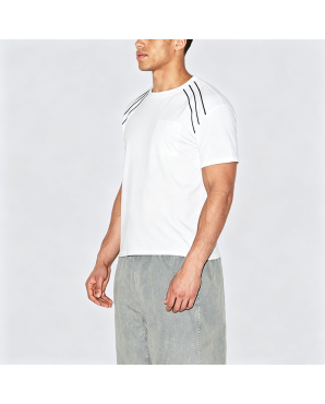 Padded Shoulder Short Sleeve T-Shirt