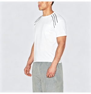 Padded Shoulder Short Sleeve T-Shirt