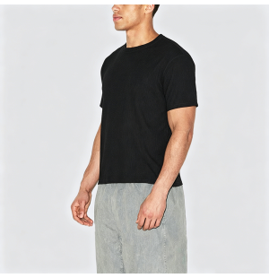 Summer Ice-Feel Ribbed Drape Short Sleeve T-Shirt