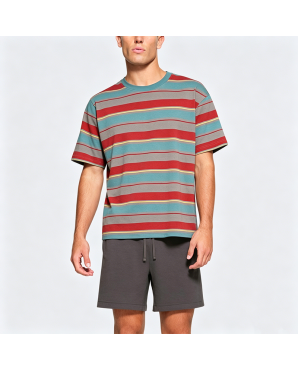 Cotton Striped Short-Sleeve T-Shirt