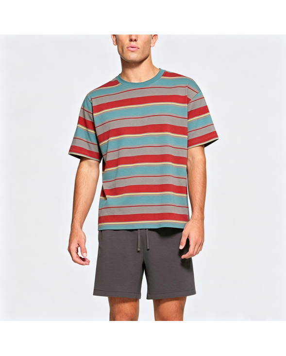 Cotton Striped Short-Sleeve T-Shirt