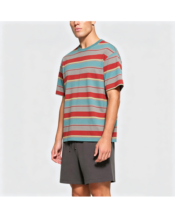 Cotton Striped Short-Sleeve T-Shirt