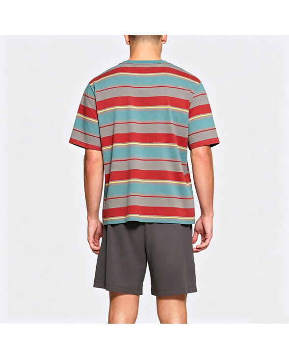 Cotton Striped Short-Sleeve T-Shirt