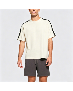 Summer Spliced Striped Short Sleeve T-Shirt