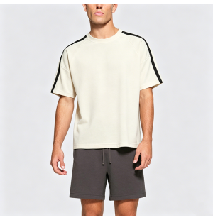 Summer Spliced Striped Short Sleeve T-Shirt