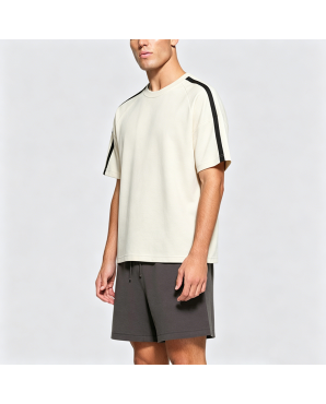 Summer Spliced Striped Short Sleeve T-Shirt