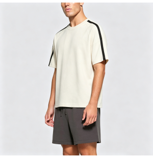 Summer Spliced Striped Short Sleeve T-Shirt