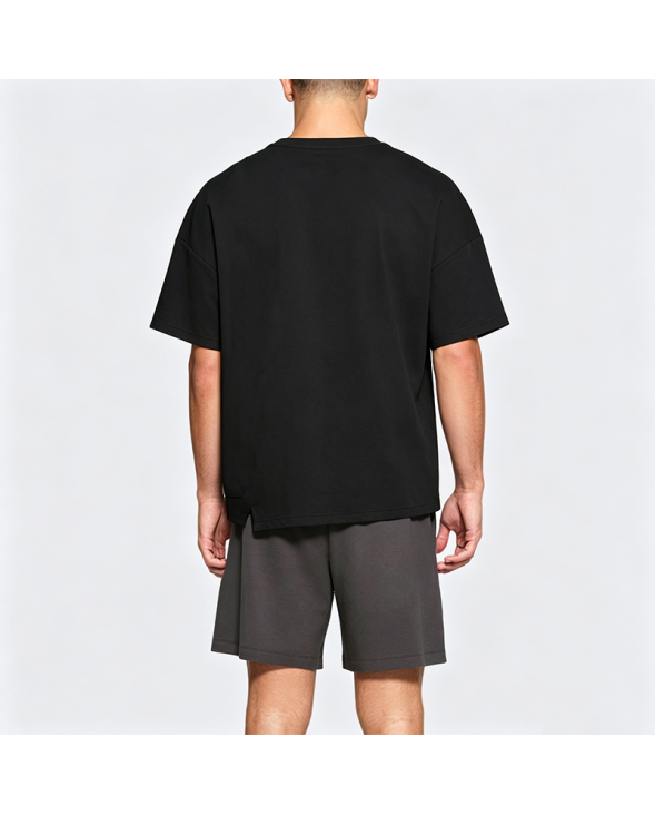 Retro Color Block Zip-Up Split Hem Short Sleeve T-Shirt