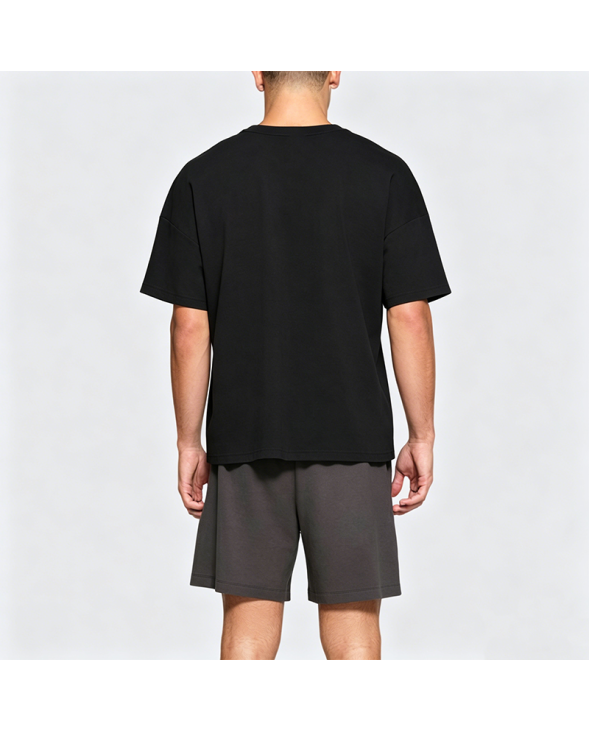 American High Street Padded Shoulder Loose Short Sleeve T-Shirt