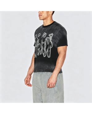 Gradient Washed Cotton Short Sleeve T-Shirt