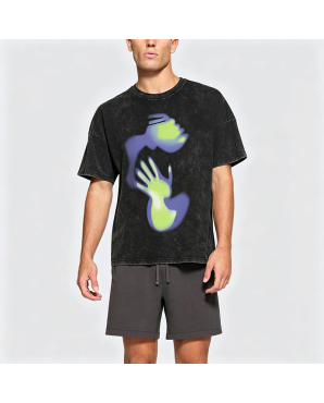 Distressed Washed Loose Short-Sleeve T-Shirt