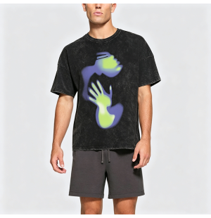 Distressed Washed Loose Short-Sleeve T-Shirt