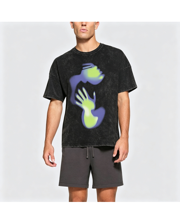 Distressed Washed Loose Short-Sleeve T-Shirt