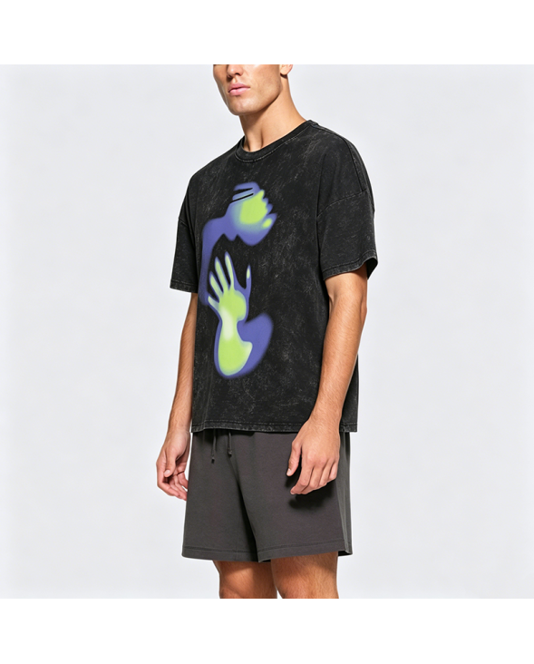 Distressed Washed Loose Short-Sleeve T-Shirt