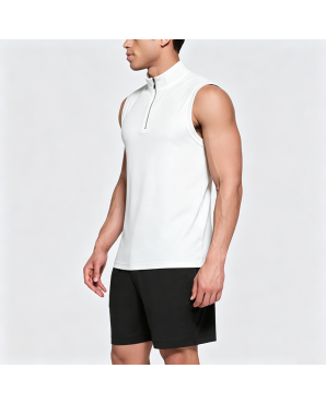 Star Zipper Sleeveless Top Men's Summer Vest
