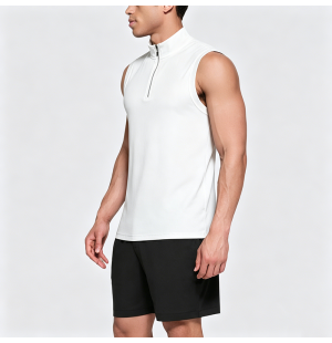 Star Zipper Sleeveless Top Men's Summer Vest