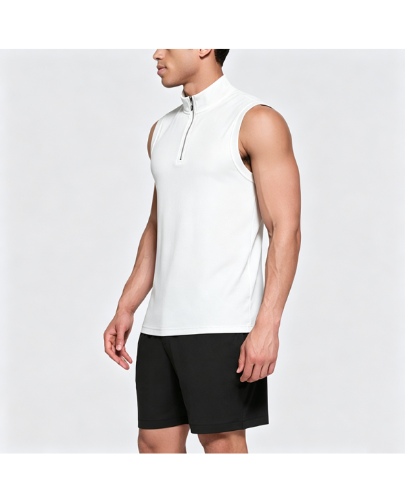 Star Zipper Sleeveless Top Men's Summer Vest
