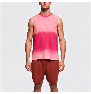 Dopamine Fun Cartoon Print Pitaya Color Vest Men's