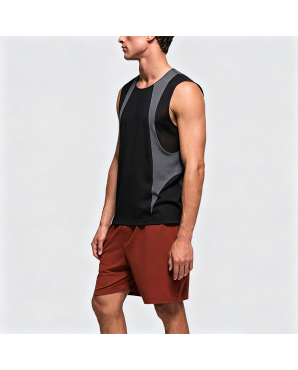 American Retro Patchwork Sports Fitness Vest