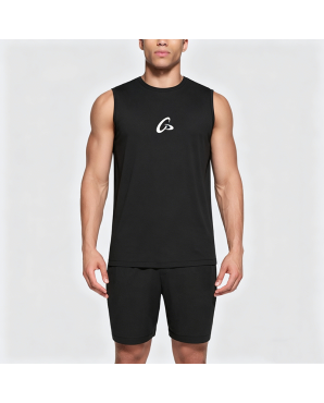 Small Flying Disc Print Loose Sleeveless Tank